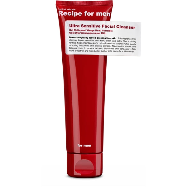 Recipe For Men Ultra Sensitive Facial Cleanser 100ml