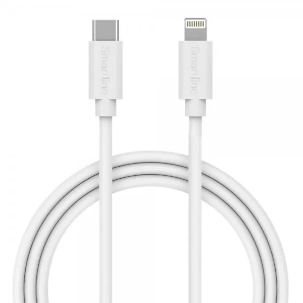 Smartline Kabel USB Cable USB-C to Lightning 1m Vit