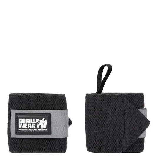 Gorilla Wear Gear Wrist Wraps Basic, Black/Grey