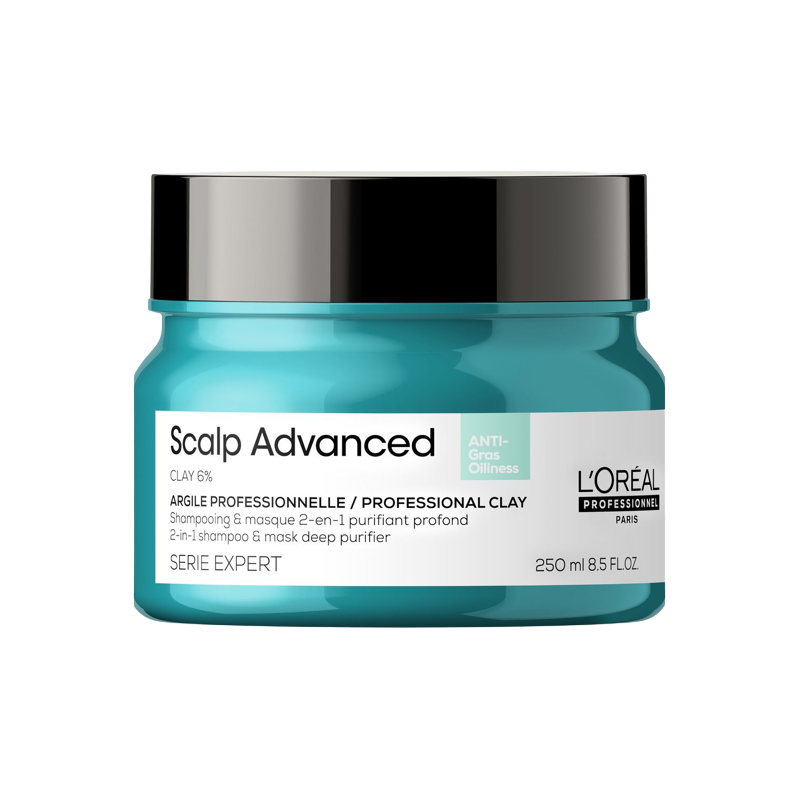 L'Oréal Professionnel Scalp Advanced Anti-Oiliness 2-in-1 Deep Purifier Clay Hair Mask 250ml