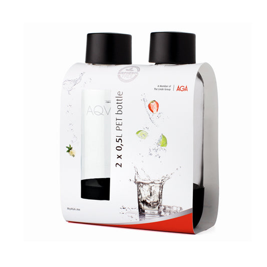 AGA PET-flaska svart 2 st. 0,5 liter