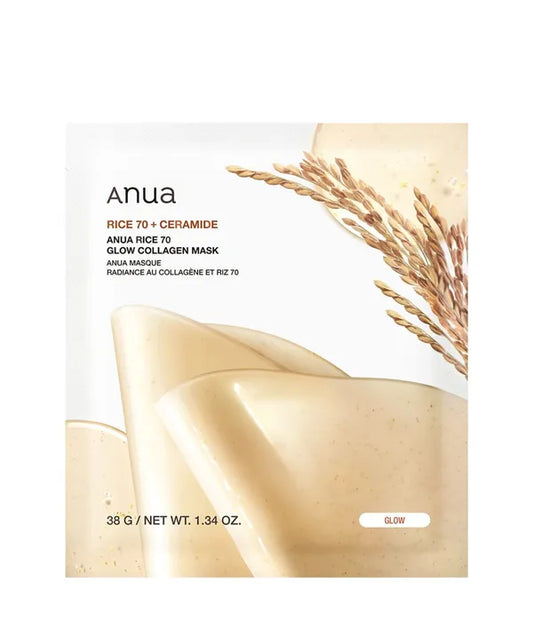 Anua Rice 70 Ceramide Glow Collagen Mask