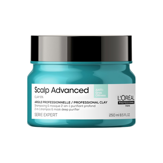 L'Oréal Professionnel Scalp Advanced Anti-Oiliness 2-in-1 Deep Purifier Clay Hair Mask 250ml